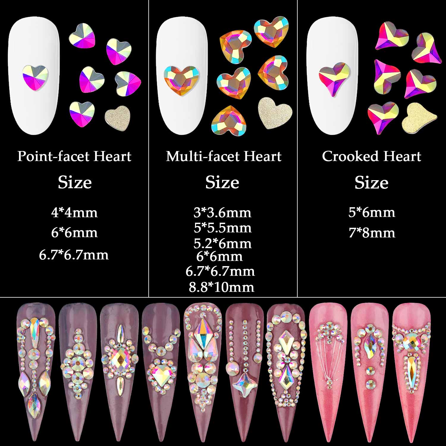 Heart Rhinestones (4)