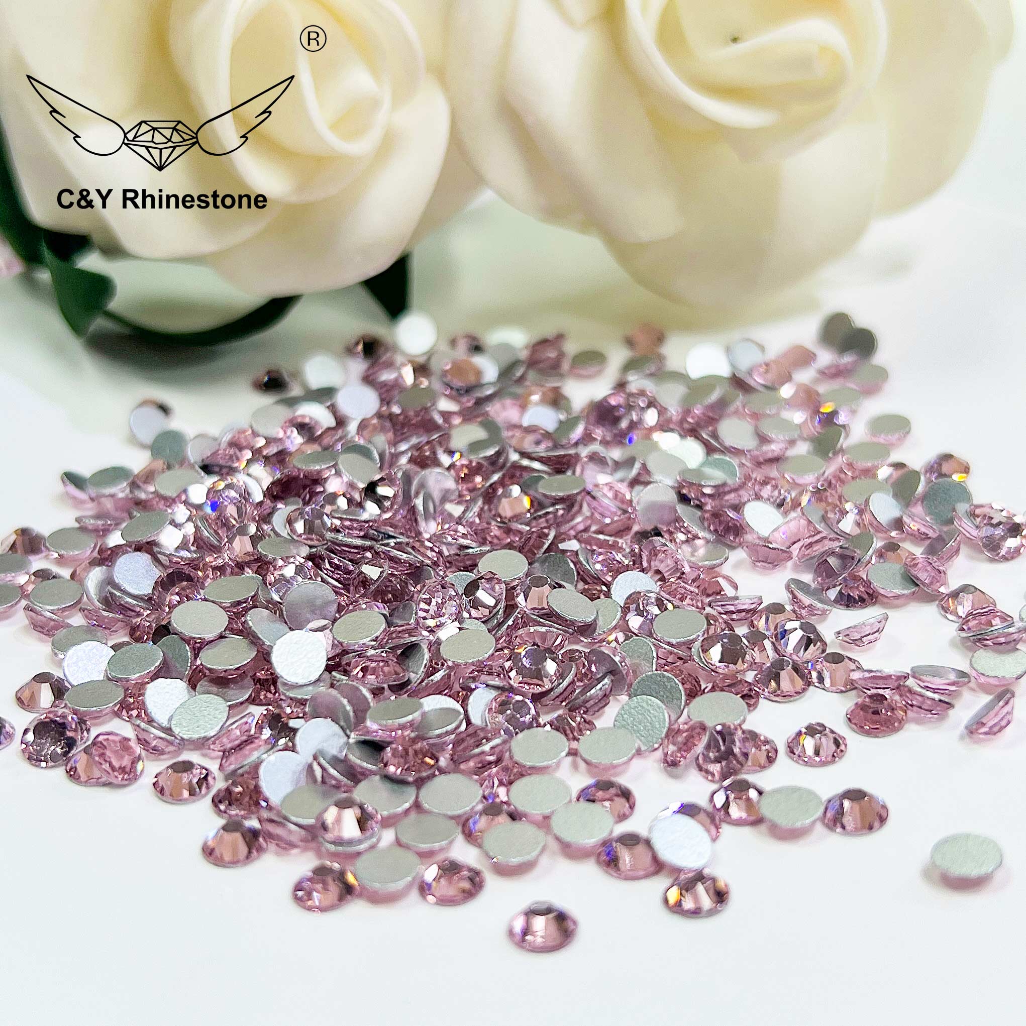 Pink rhinestones