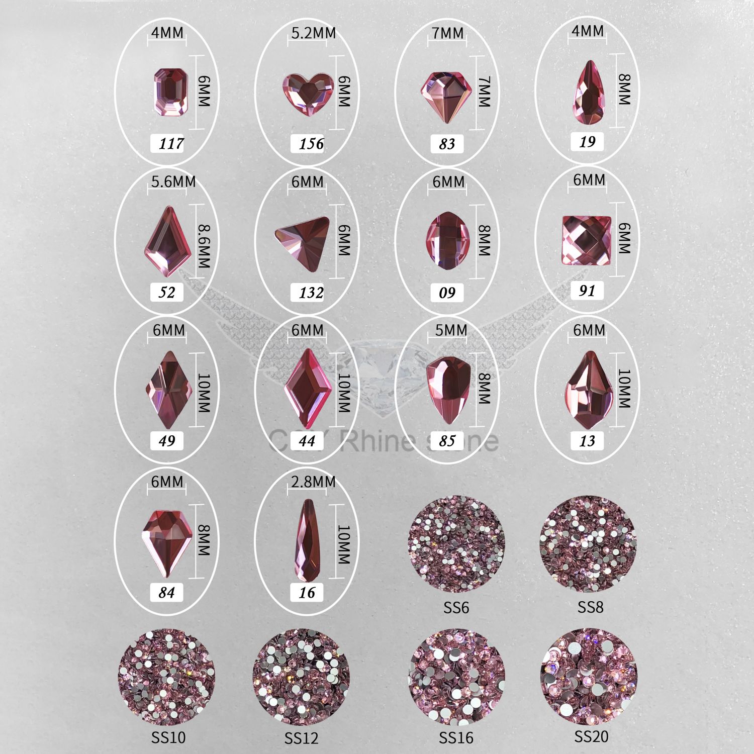 colored rhinestone for nail