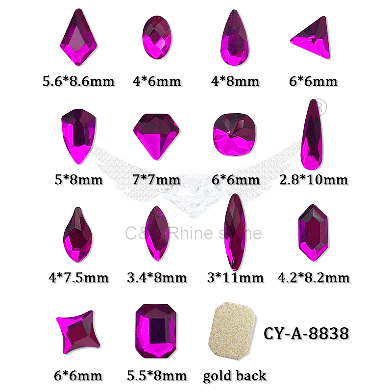 nail stones crystal rhinestones size