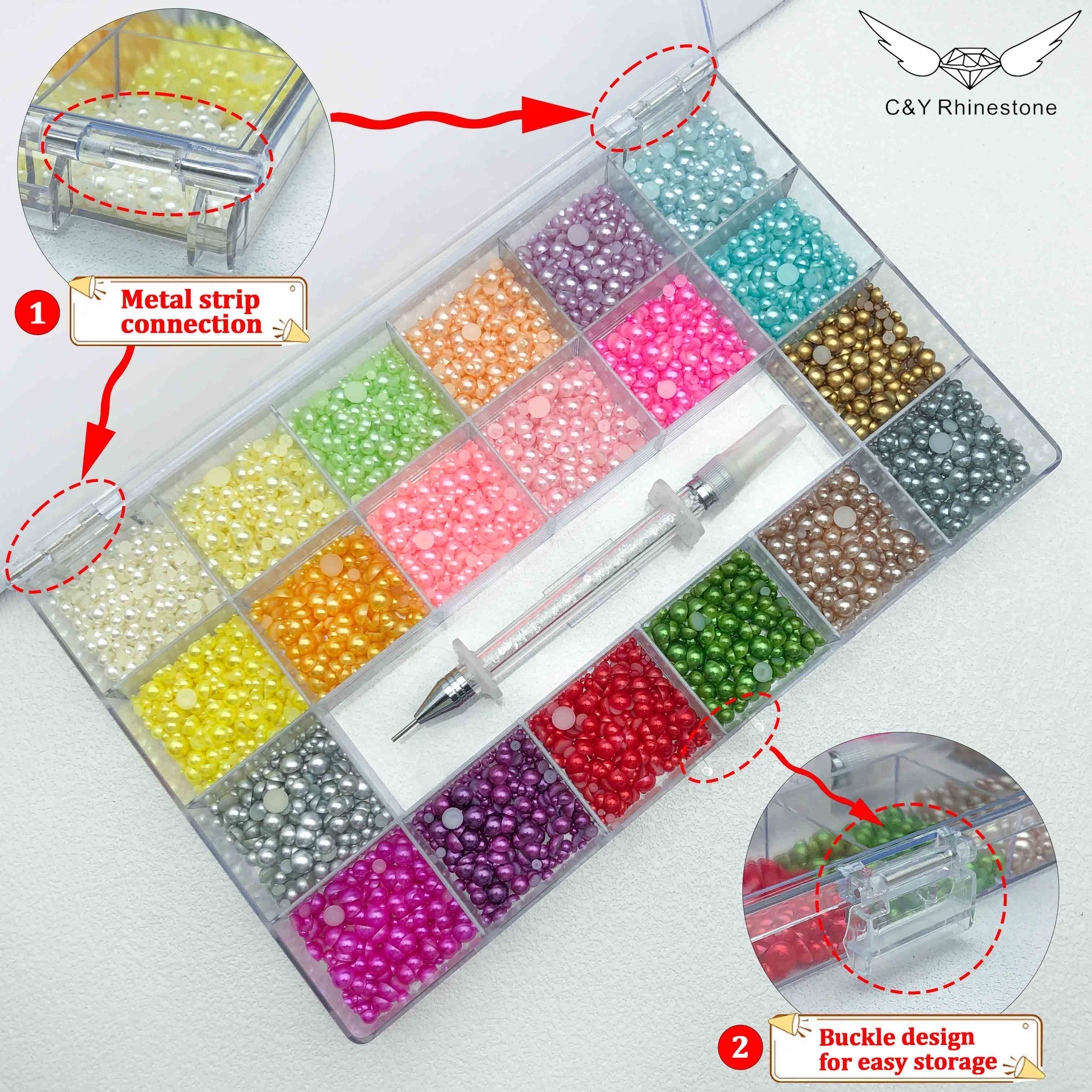 round nail art rhinestones